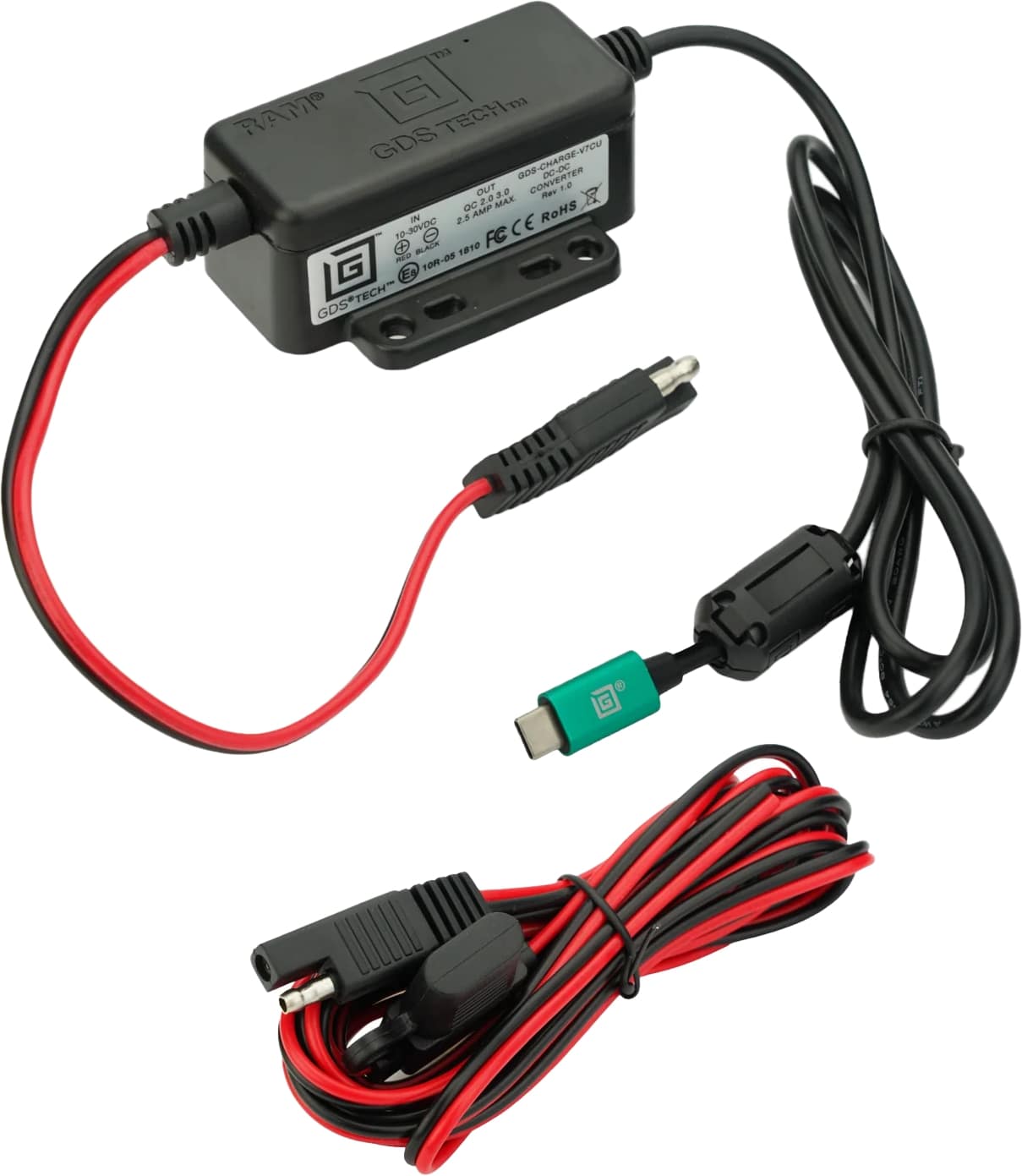 GDS® Modular 10-30V Hardwire Charger w/ Male USB Type C